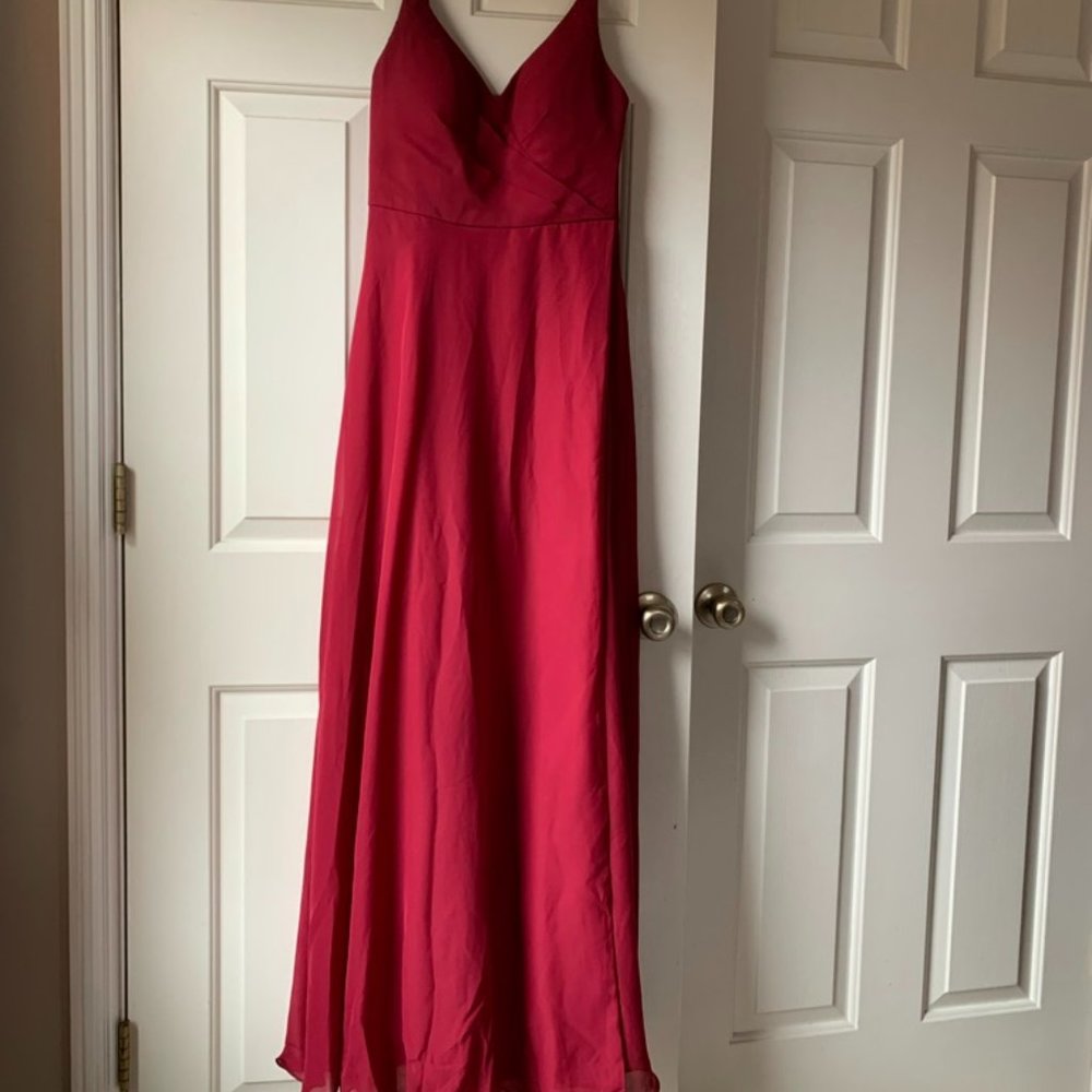 Azazie burgundy bridesmaid dress A8